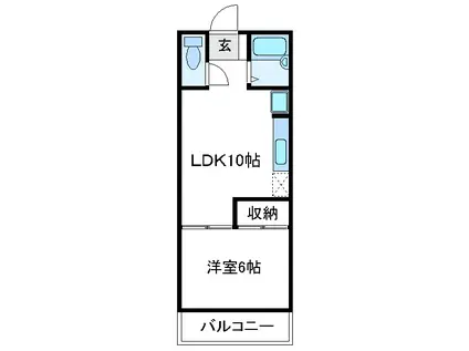 ストゥリーム21(1LDK/3階)の間取り写真