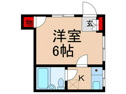 PARK SIDE(1K/1階)の間取り写真