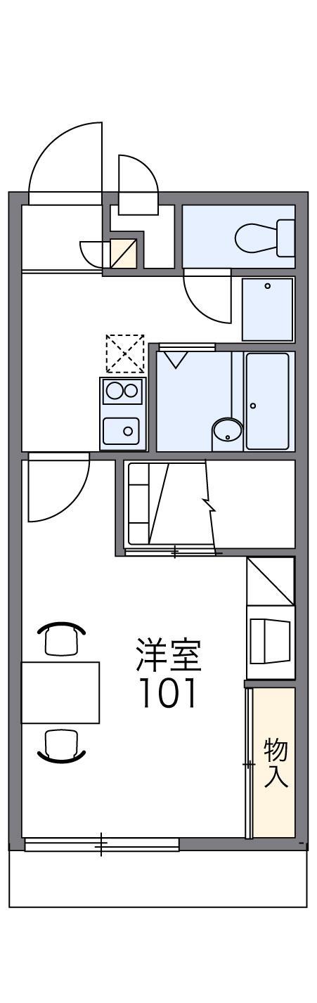レオパレス陽光(1K/2階)の間取り写真