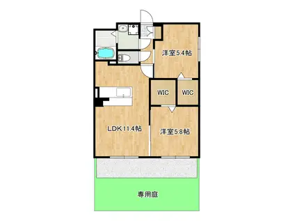 RISECASA(2LDK/1階)の間取り写真