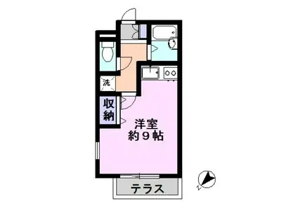 アネックス鳥居(ワンルーム/1階)の間取り写真