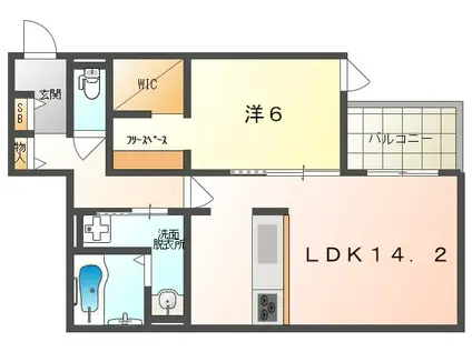 FELICE(1LDK/3階)の間取り写真