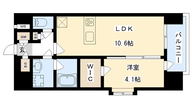 LA GRACE SENBAYASHI(1LDK/2階)の間取り写真