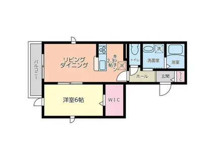 パークリッジ(1LDK/2階)の間取り写真