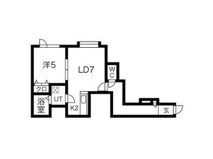 ミライコートIII(1LDK/1階)の間取り写真