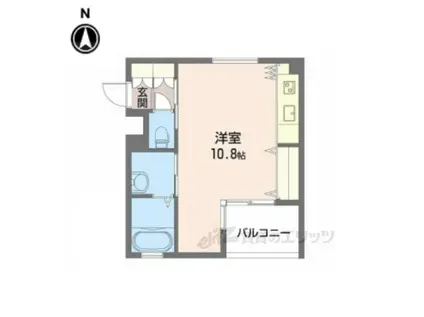 CUBE(ワンルーム/1階)の間取り写真