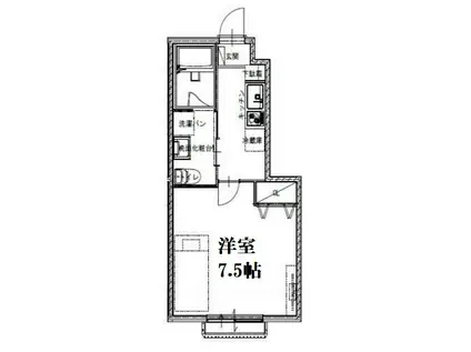 MOMENT・COCO(1K/1階)の間取り写真