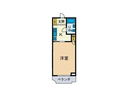 第2鈴英マンション(1K/3階)の間取り写真