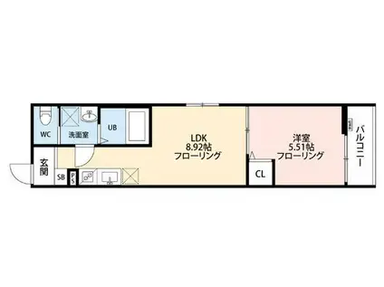 立川セイワレジデンスII(1LDK/3階)の間取り写真