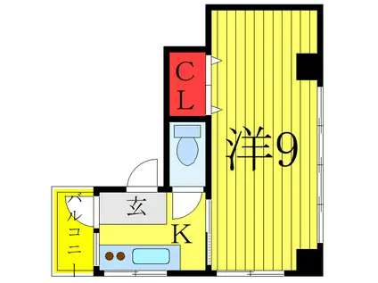 後藤ビル(1K/2階)の間取り写真