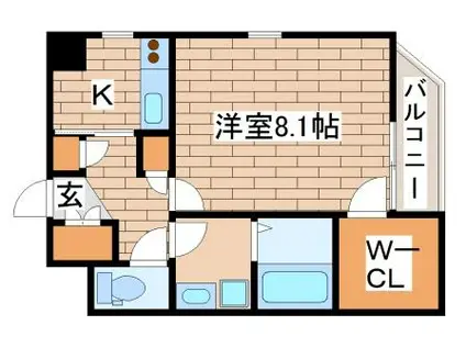 グランメール稲葉町(1K/4階)の間取り写真