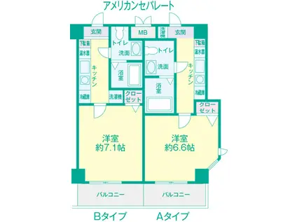 レジデンス・サクセスヒル(1K/5階)の間取り写真