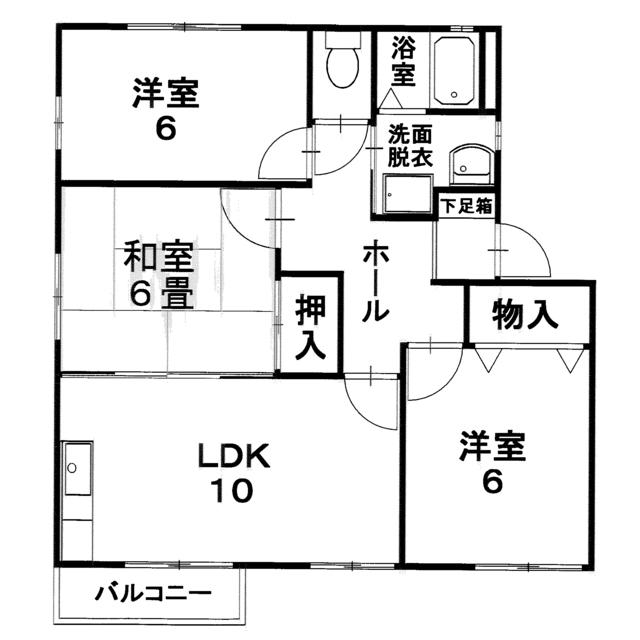 パルス・アイ(3LDK/2階)の間取り写真