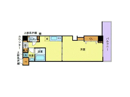 フェニックス江戸川橋(1DK/1階)の間取り写真