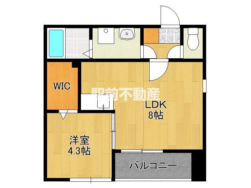 KETTY姪浜(1LDK/2階)の間取り写真