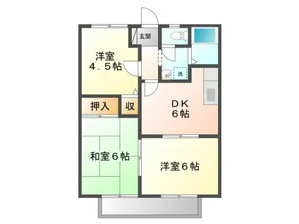 レイクサイド黄葉(3DK/2階)の間取り写真