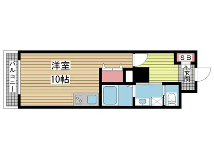 S-FORT神戸神楽町(ワンルーム/7階)の間取り写真