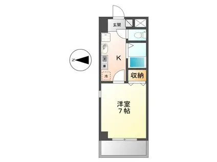 アスティオス港楽(1K/5階)の間取り写真