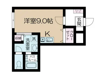 アイフォート立川(ワンルーム/1階)の間取り写真