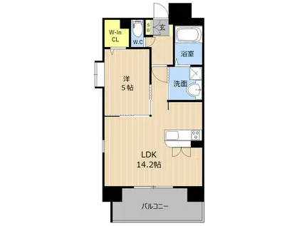 ヴァールシャトー(1LDK/7階)の間取り写真