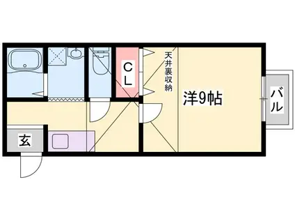 フォレストセブン(1K/1階)の間取り写真