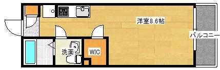 COLLINA山田(ワンルーム/2階)の間取り写真