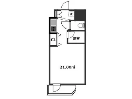 伊勢原八番館(ワンルーム/4階)の間取り写真