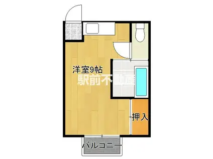 エレガンス村田(ワンルーム/1階)の間取り写真