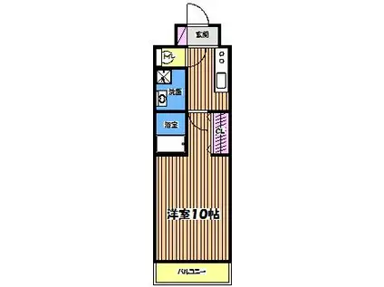 RELUXIA(1K/2階)の間取り写真