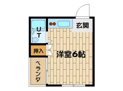 フォンテーヌNO3(ワンルーム/3階)の間取り写真