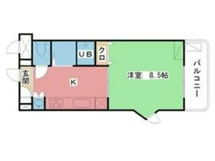 トレステーラ賀来II(1K/4階)の間取り写真