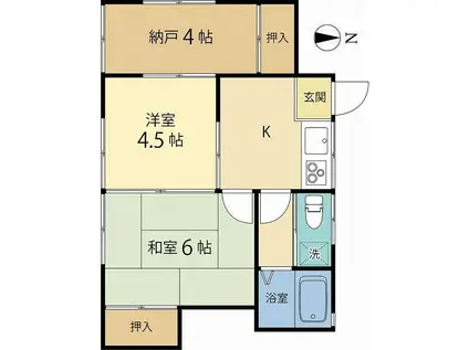 コーポ清林(2SK/1階)の間取り写真