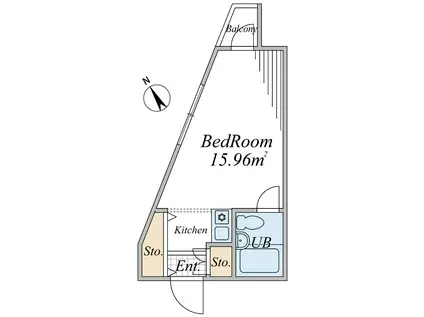パレス川口(ワンルーム/2階)の間取り写真