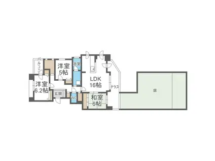 ダイアパレスアクアスプリングス札幌(3SLDK/1階)の間取り写真