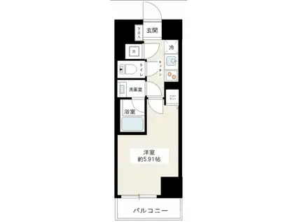 RISE NAKANO-MATSUGAOKA(1K/1階)の間取り写真