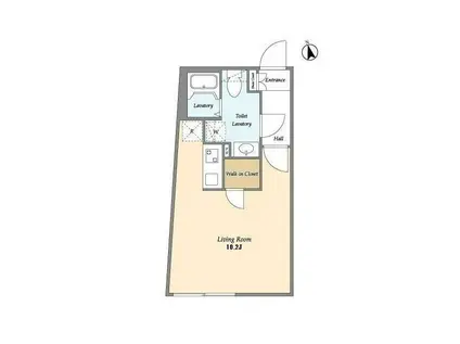 ティーズガーデン西小山(ワンルーム/2階)の間取り写真