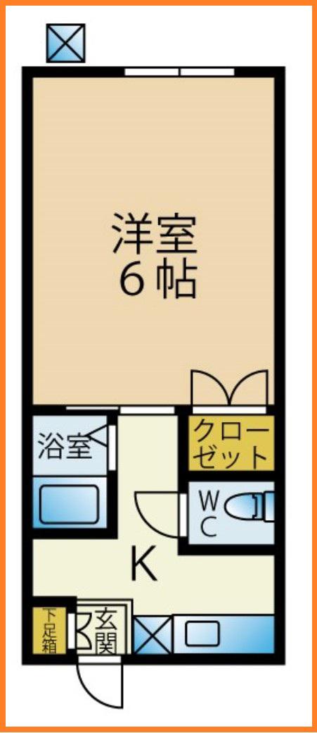 メゾン栄第一(1K/1階)の間取り写真