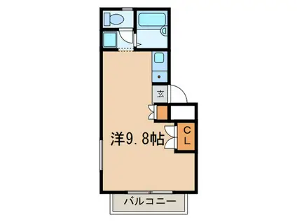 サンシャイン福原(ワンルーム/1階)の間取り写真