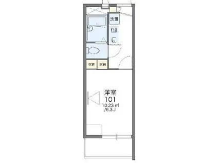 レオパレス秋桜(1K/2階)の間取り写真