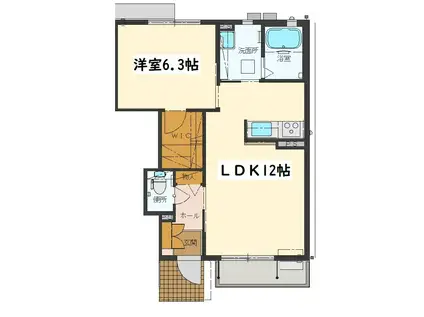 FELISEED SAIB(1LDK/1階)の間取り写真