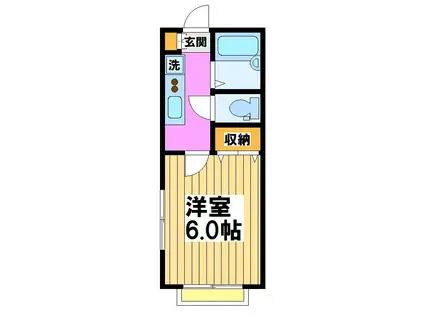 アーバンエイト(1K/1階)の間取り写真