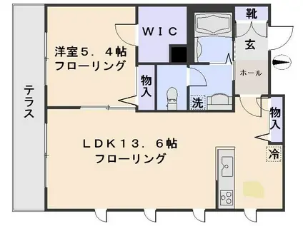 セレナ桜台(1LDK/2階)の間取り写真