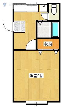 アクセスⅡ(1K/2階)の間取り写真