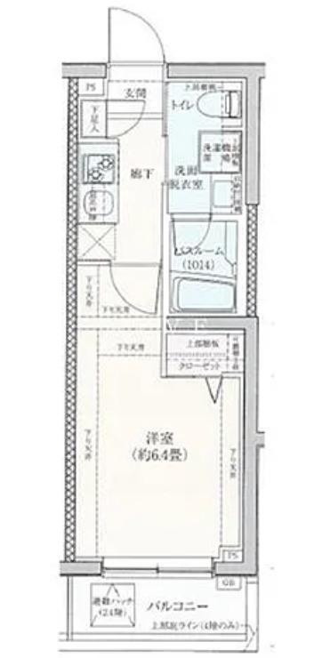 ロアール西大井(1K/3階)の間取り写真