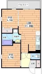 プレステージ14番館(2LDK/2階)の間取り写真