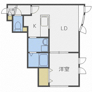 グレースノート35(1LDK/3階)の間取り写真