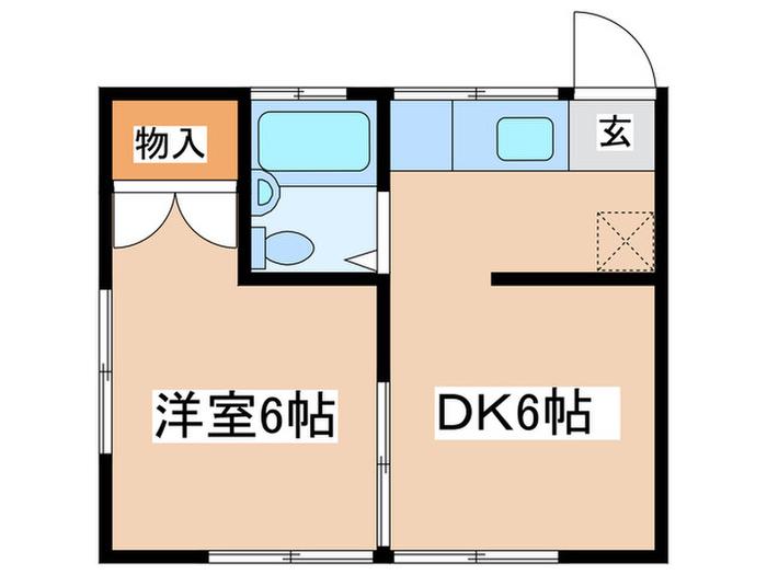 メゾン・ラメール(1DK/2階)の間取り写真