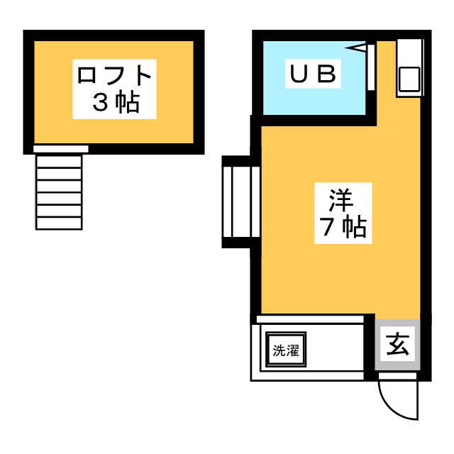 ヴィラ自然II(ワンルーム/1階)の間取り写真