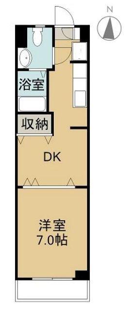 ジョイプロヴァンス(1DK/2階)の間取り写真