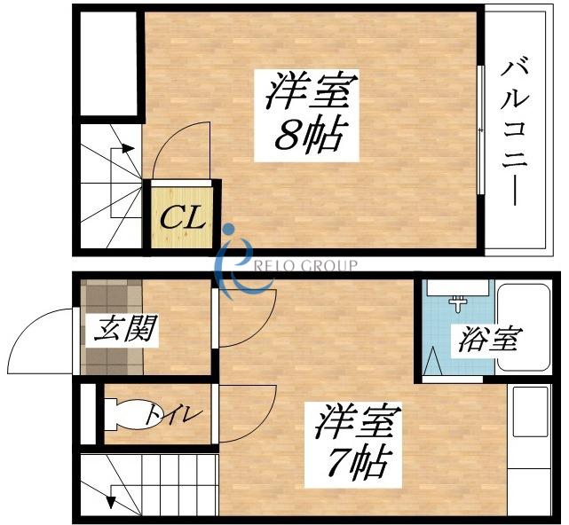 エクラ東住吉II(1LDK/5階)の間取り写真